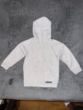 Calvin Klein Jeans Light Gray Kids Hoodie with Embossed CK